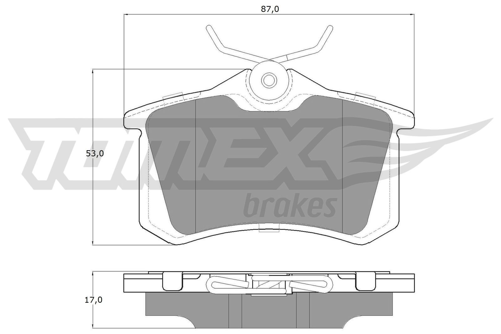 Obrázok Sada brzdových platničiek kotúčovej brzdy TOMEX Brakes  TX1624